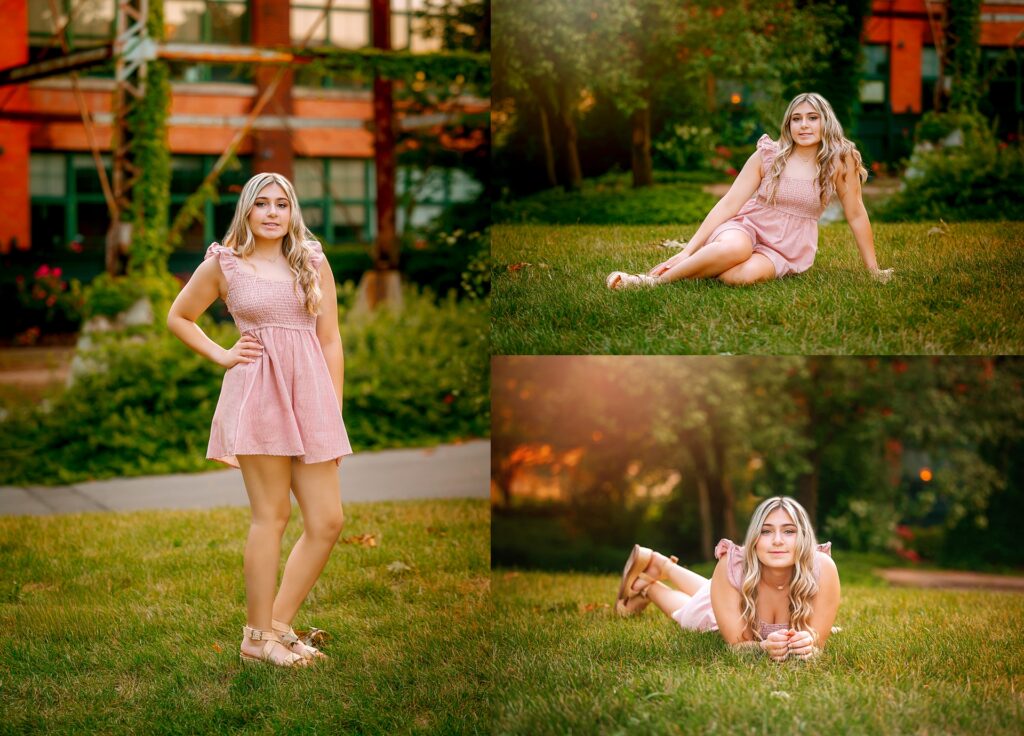 senior girl poses